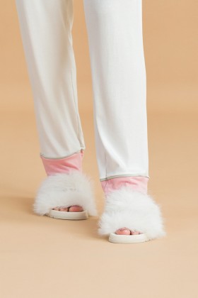 Sandalia Birken Duas Tiras Off White