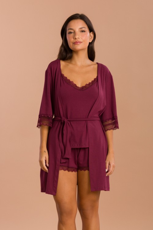 Robe Detalhes Em Renda