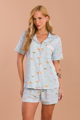 Pijama Camisaria Curto