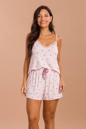 SHORT DOLL ALÇA COM DETALHES EM RENDA