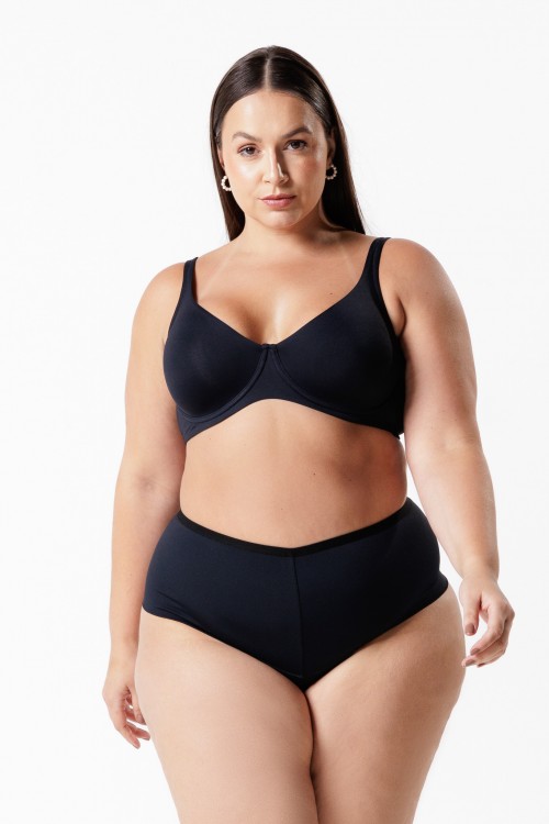 Sutiã Reforçado Duplo com Aro Microfibra Preto